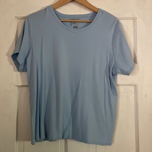 Just my size Women’s shirt Size 2X/2XG (18W/20W) light blue short sleeve Tee